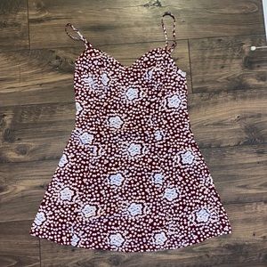 L.A. Hearts Maroon, white and baby blue dress